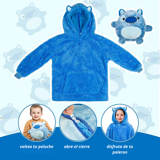 Polar Convertible en Peluche para Niñas/Niños